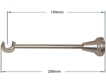 Garnýže 16mm - jednořadá - CRYSTAL CONE - satin
