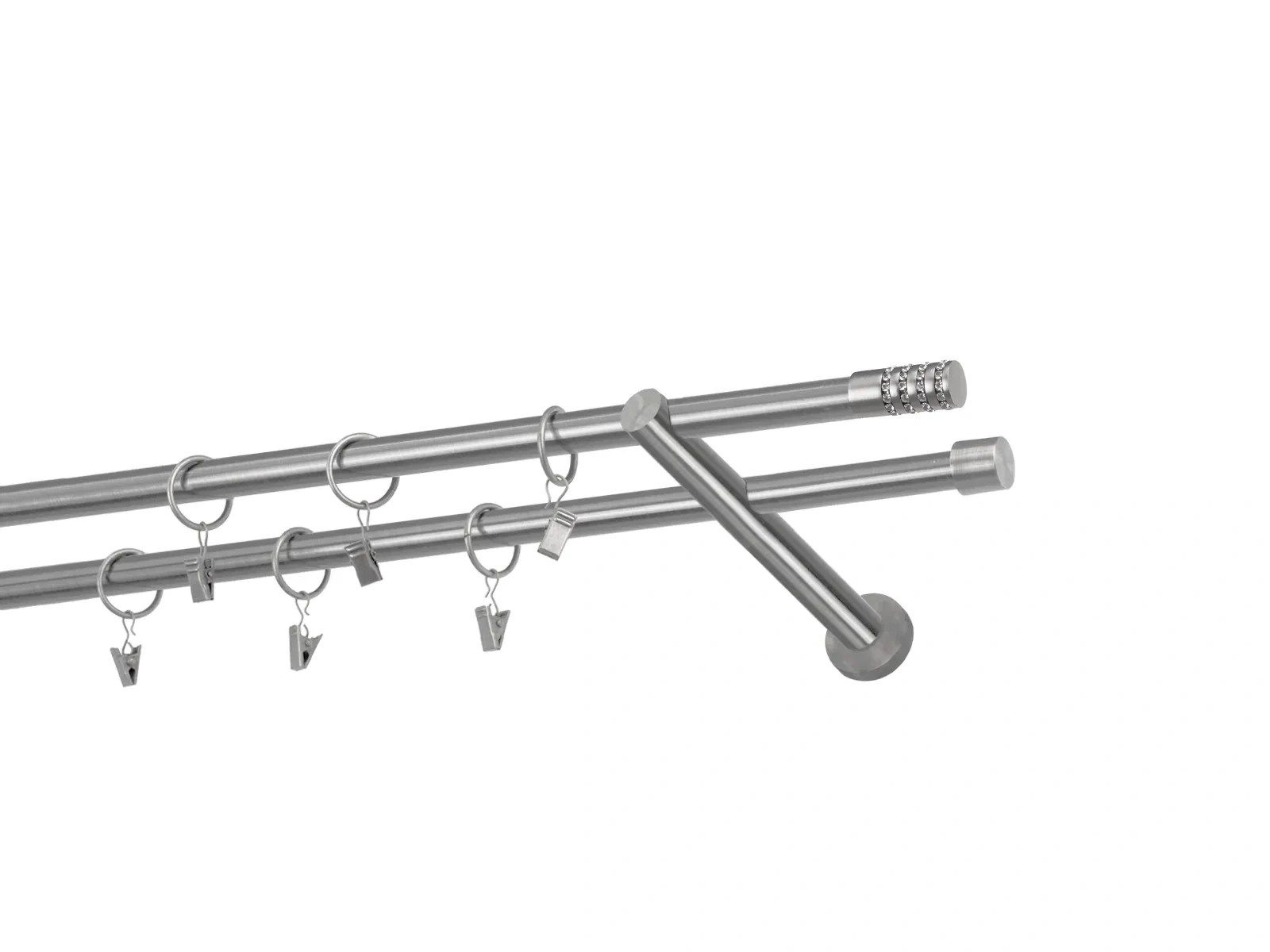 Garnýže 16x16mm - dvouřadá - CYLINDR CRYSTAL - satin