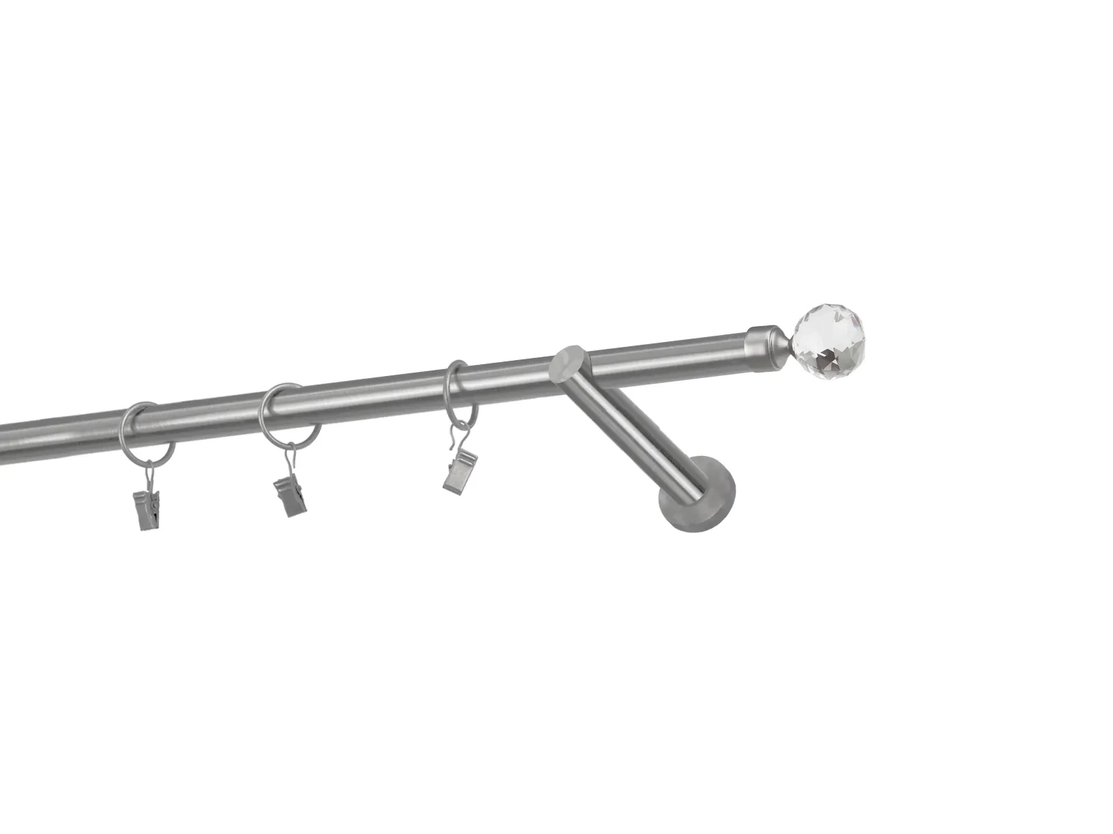 Garnýže 19mm - jednořadá - KOULE CRYSTAL - satin