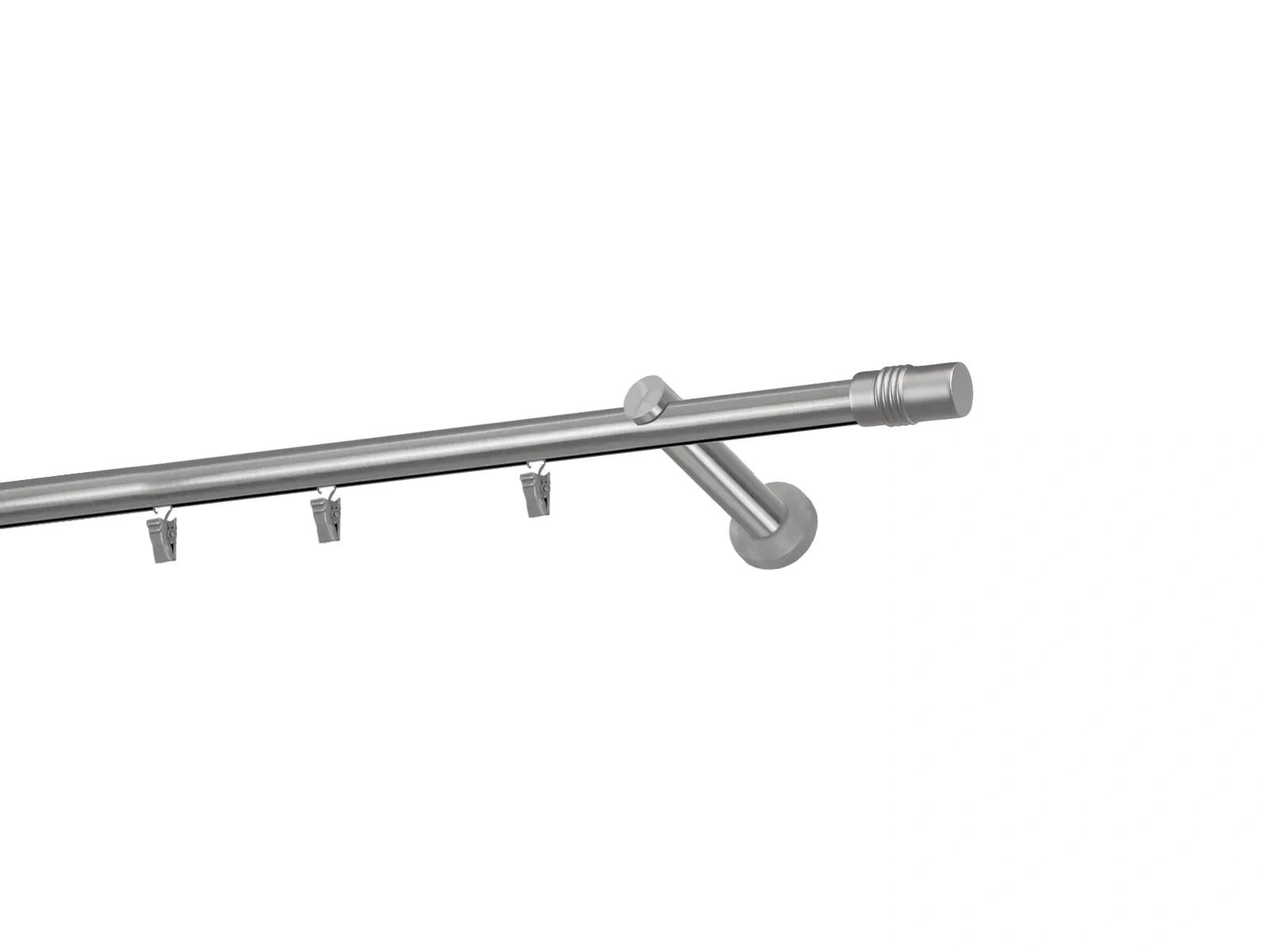 Garniža 19mm - drážková tyč - 1rad - CYLINDR - satin