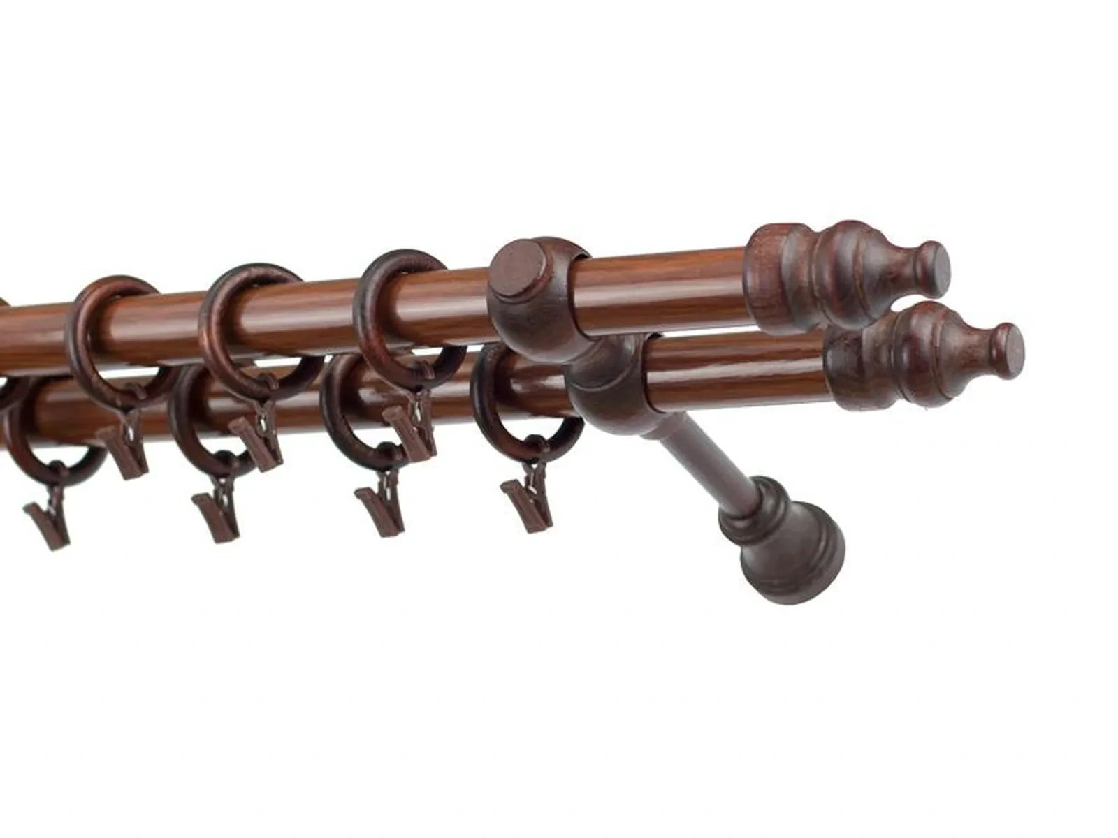 Garnýže dřevěná 28x28mm dvouřadá - OŘECH