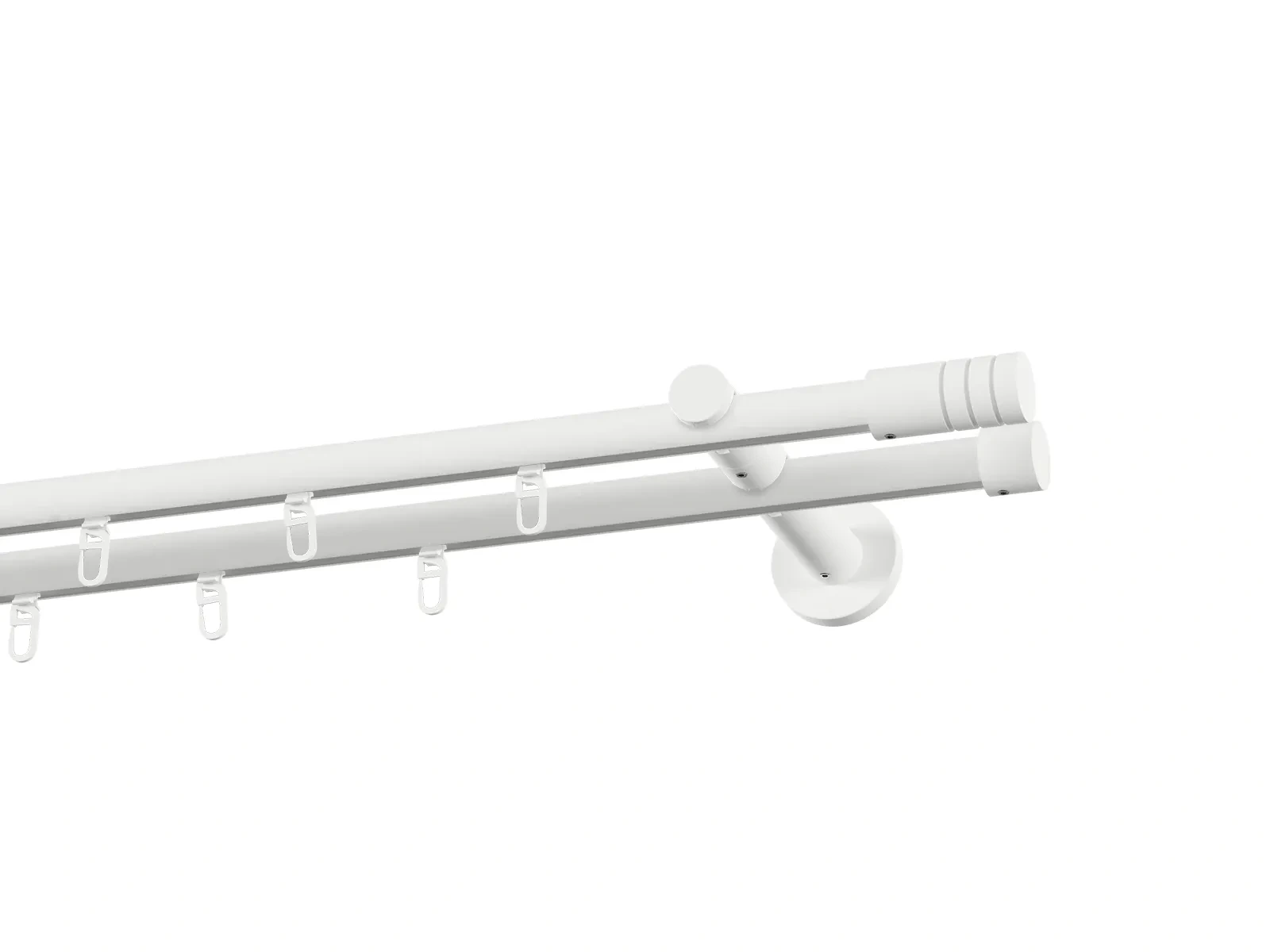 Garnýž 19x19mm drážková tyč - 2řada - TECHNO - bílá