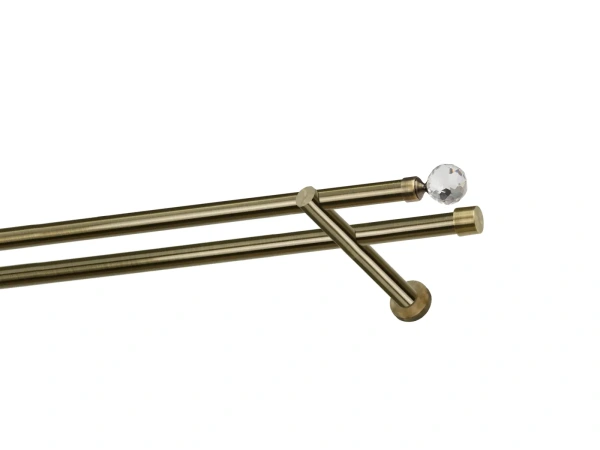 Garnýže 19x19mm - dvouřadá - KOULE CRYSTAL - antik 1