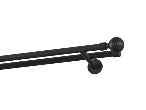 Garnýž 19x19mm obyčejná tyč - 2řada - GABI - černá 1