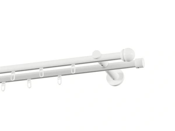 Garnýž 19x19mm drážková tyč - 2řada - TODI MAX - bílá