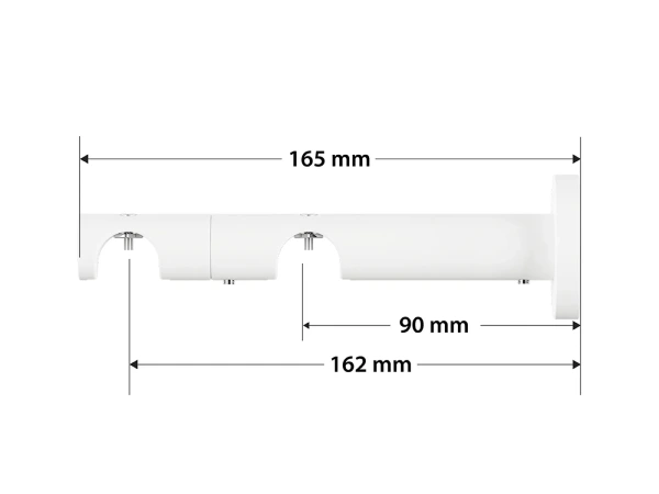 Garnýž 19x19mm drážková tyč - 2řada - TODI MAX - bílá 4
