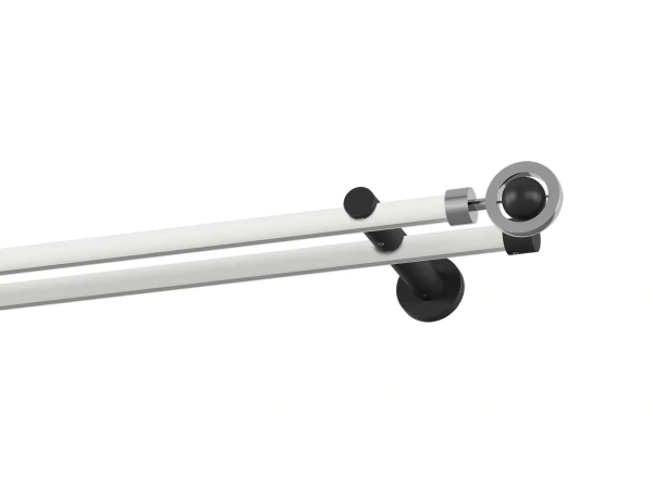 Garnýž 19x19mm drážková tyč - 2řada - SFERA - bílo černá 1
