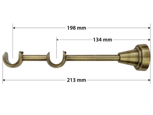 Garnýže 19x19mm - dvouřadá - TRAPEZIUM - antik 4