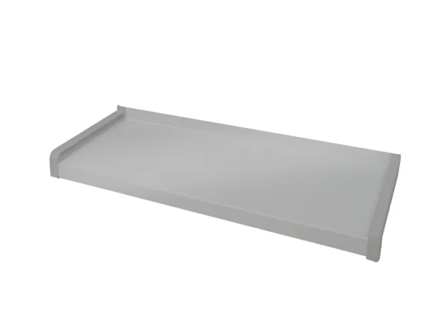 Venkovní hliníkové parapety ohýbané - stříbrná RAL 9006