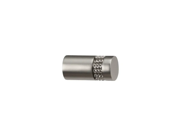 Garniža 19x19mm - drážková tyč - 2rady - CYLINDR CRYSTAL - satin 2