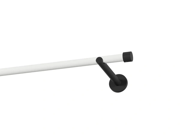 Garnýž 19mm obyčejná tyč - 1řada - PULLO - bílo černá 1