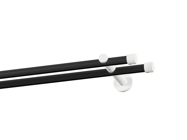 Garnýž 19x19mm drážková tyč - 2řada - PULLO - černo bílá 1