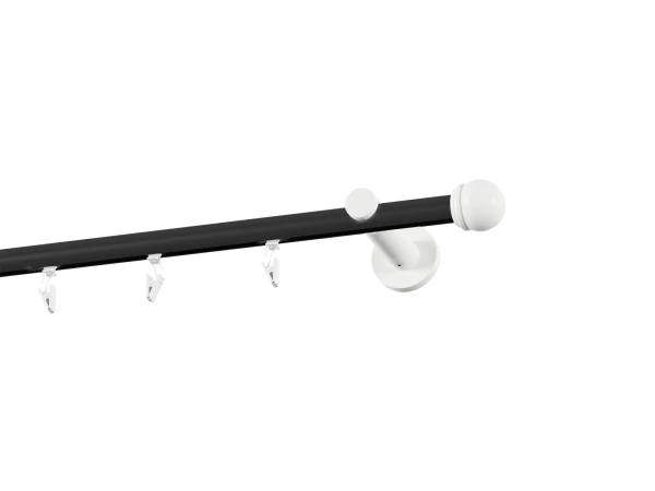 Garnýž 19mm drážková tyč - 1řada - TODI MAX - černo bílá 2