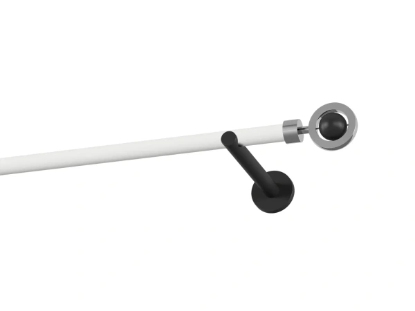 Garnýž 19mm obyčejná tyč - 1řada - SFERA - bílo černá 1