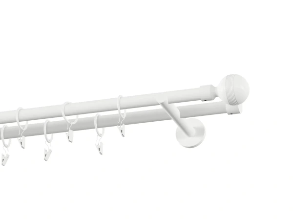 Garnýž 19x19mm obyčejná tyč - 2řada - GABI - bílá