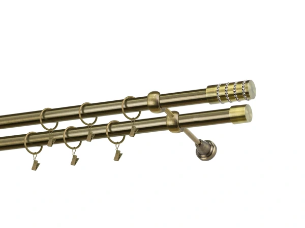 Garnýže 25x25mm - dvouřadá - CYLINDR CRYSTAL - antik