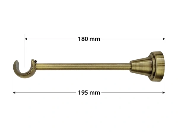 Garnýže 19mm - jednořadá - LIST ROSE - antik 4