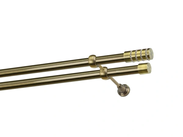 Garnýže 25x25mm - dvouřadá - CYLINDR CRYSTAL - antik 1