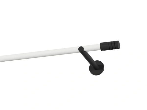 Garnýž 19mm obyčejná tyč - 1řada - TECHNO - bílo černá 1
