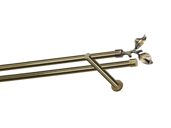 Garnýže 19x19mm - dvouřadá - LIST ROSE - antik 1