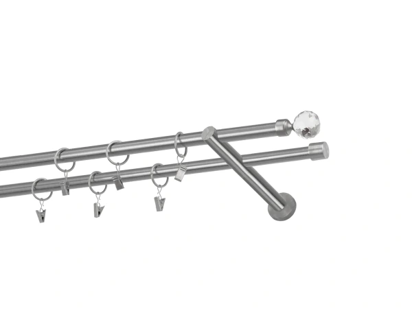 Garnýže 16x16mm - dvouřadá - KOULE CRYSTAL - satin