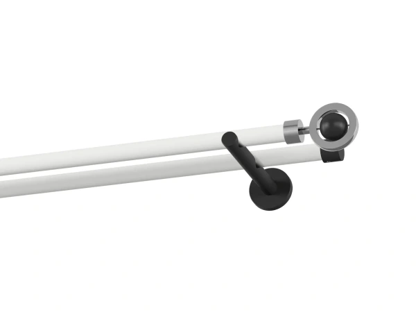 Garnýž 19x19mm obyčejná tyč - 2řada - SFERA - bílo černá 1