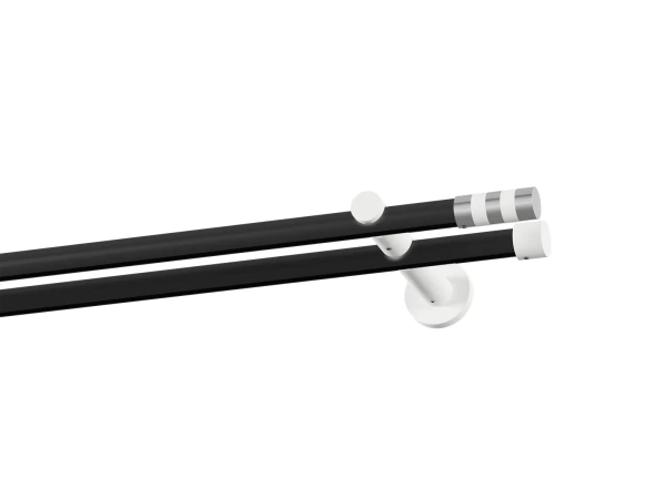 Garnýž 19x19mm drážková tyč - 2řada - VALEC - černo bílá 1