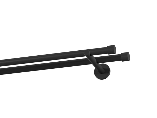 Garnýž 19x19mm obyčejná tyč - 2řada - PULLO - černá 1