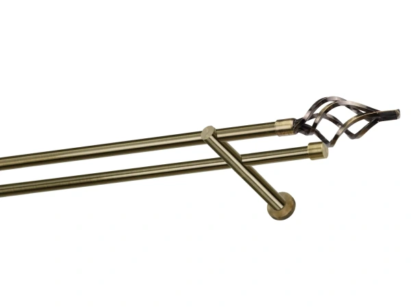 Garnýže 16x16mm - dvouřadá - KOULE AZUR - antik 1