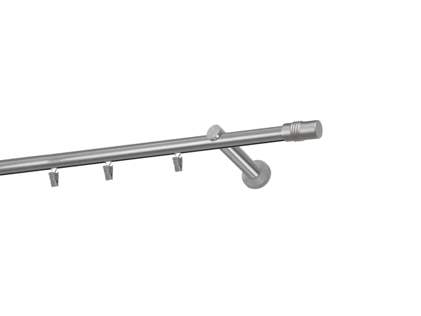 Garniža 19mm - drážková tyč - 1rad - CYLINDR - satin