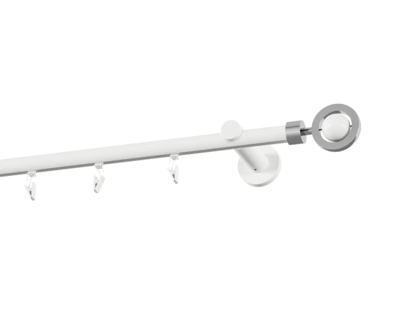 Garnýž 19mm drážková tyč - 1řada - SFERA - bílá 2