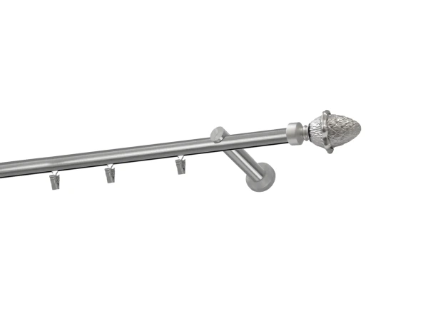 Garniža 19mm - drážková tyč - 1rad - ŽALUĎ - satin