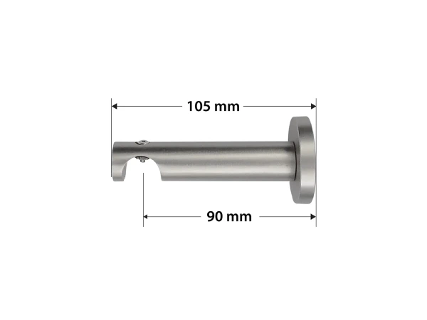Garniža 19mm - drážková tyč - 1rad - CYLINDR CRYSTAL - satin 3