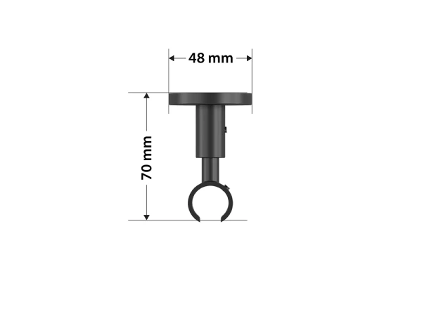 Garnýž 19mm drážková tyč - 1řada - KVADRAT - bílo černá 5