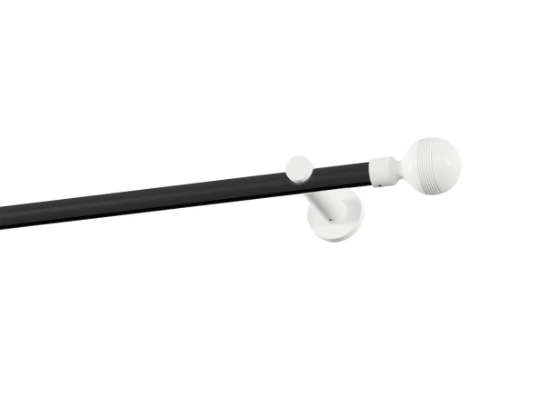 Garnýž 19mm drážková tyč - 1řada - GABI - černo bílá 1