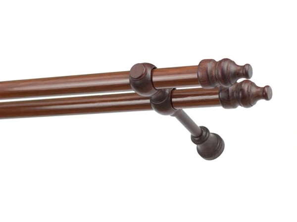 Garnýže dřevěná 28x28mm dvouřadá - OŘECH 1