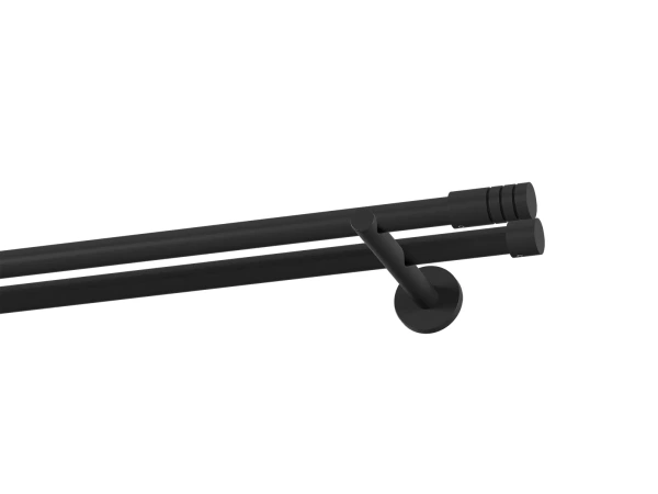 Garnýž 19x19mm obyčejná tyč - 2řada - TECHNO - černá 1