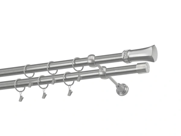 Garnýže 25x25mm - dvouřadá - PLUTON CRYSTAL - satin