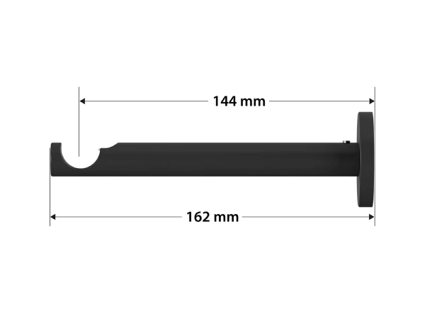 Garnýž 19mm obyčejná tyč - 1řada - PULLO - černá 3