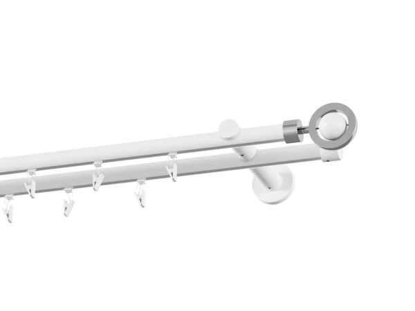 Garnýž 19x19mm drážková tyč - 2řada - SFERA - bílá 2