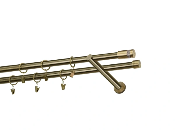 Garnýže 19x19mm - dvouřadá - CYLINDR CRYSTAL - antik