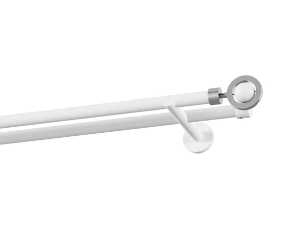 Garnýž 19x19mm obyčejná tyč - 2řada - SFERA - bílá 1