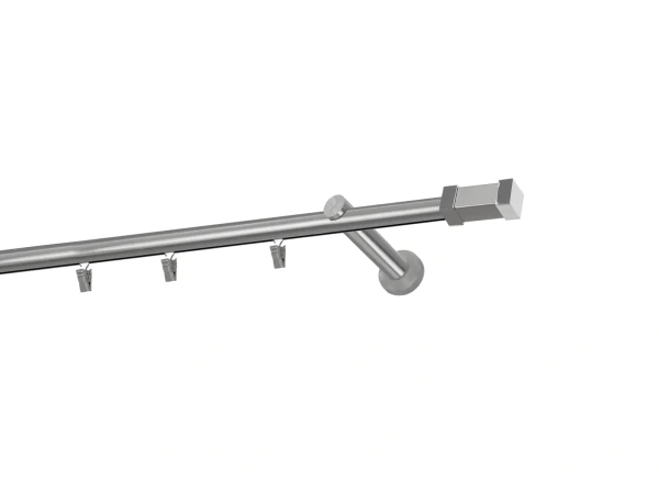 Garniža 19mm - drážková tyč - 1rad - QUADRO - satin