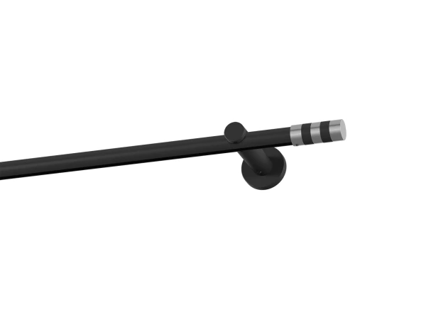 Garnýž 19mm drážková tyč - 1řada - VALEC - černá 1