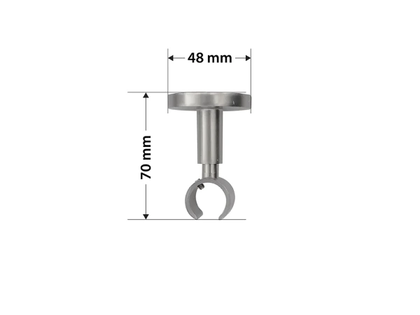 Garniža 19mm - drážková tyč - 1rad - FALIST - satin 4