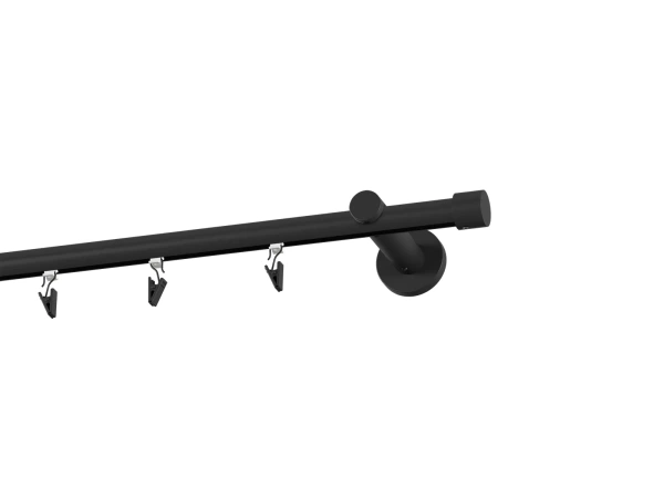 Garnýž 19mm drážková tyč - 1řada - PULLO - černá 2