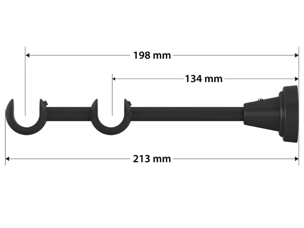 Garnýž 19x19mm obyčejná tyč - 2řada - GABI - bílo černá 4