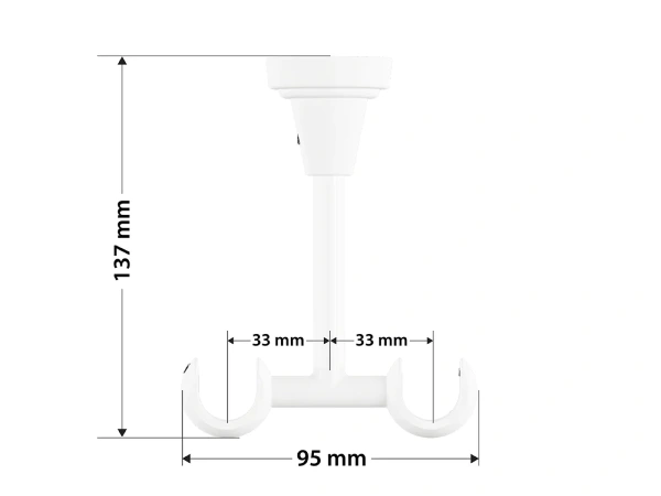Garnýž 19x19mm obyčejná tyč - 2řada - TECHNO - bílá 5