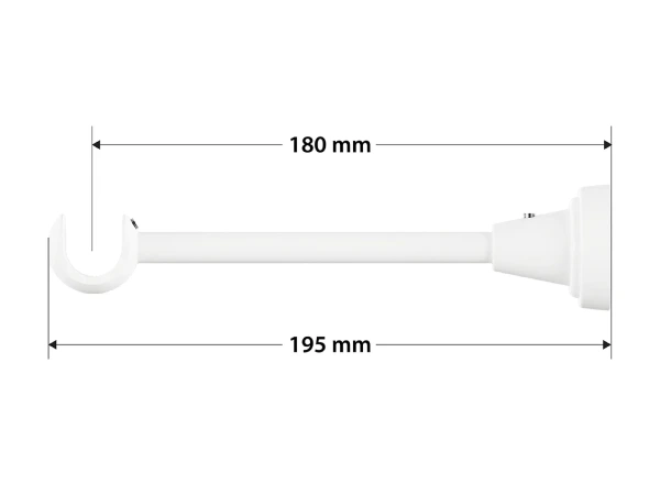 Garnýž 19mm obyčejná tyč - 1řada - CYLINDR CRYSTAL - černo bílá 4