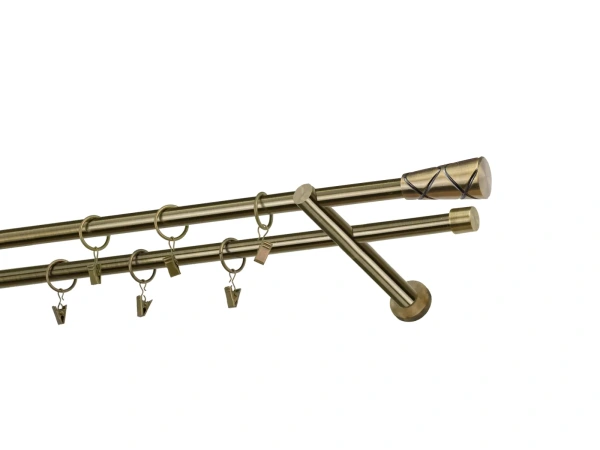 Garnýže 16x16mm - dvouřadá - TRAPEZIUM - antik